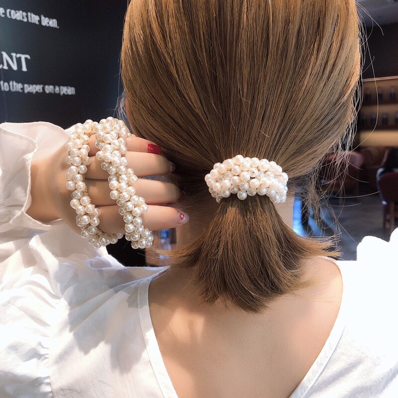 2020 Amazon Hot Selling Best Elastic Hair Tie Bulk Pearl Hair Band girls 2020 Amazon Hot Selling Best Elastic Hair Tie Bulk Pearl Hair Band girls