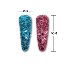Korean handmade headdress custom sequin water drop shaped bb decorative hair clips