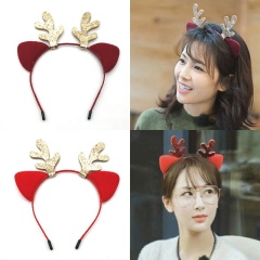 Popular christmas bulk hair accessories girl christmas hair band for female
