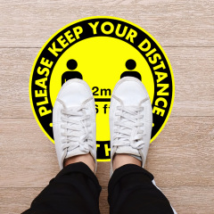 12 inch removable waterproof keep your distance social distancing PVC floor stickers 12 inch removable waterproof keep your distance social distancing PVC floor stickers