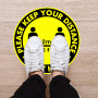 12 inch removable waterproof keep your distance social distancing PVC floor stickers 12 inch removable waterproof keep your distance social distancing PVC floor stickers