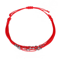 Custom made colorful woven bead bracelet friendship rope braided bracelet