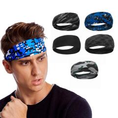 OEM promotion gift stretch Tennis Badminton Basketball Fitness Sweatband custom headband sport men