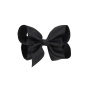 Solid color 10cm hair ornament rib child bow hairpin hair tie metal pom pom hair tie