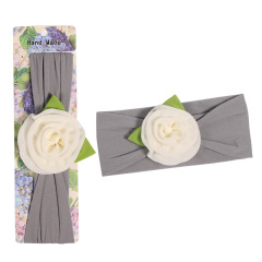 Handmade girls adjustable elastic  3d rose flower child chiffon headbands
