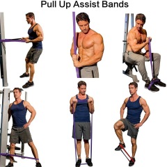 Custom printed logo natural latex pull up assist power resistance exercise bands