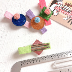 2020 summer korean irregular sequin fluorescent children kids hair clips for girls