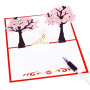 custom Promotional laser cutting handmade 3d pop up card love