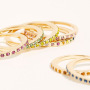 Fashion Rainbow Crystal Gemstone Jewelry Alloy Women geometric Diamond Rings