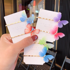 wholesale custom amazon ins hot girls colorful beauty butterfly hair pin