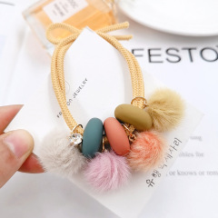 Fall and winter Ins hot baby kids cute plush ball hair ties hair band for girls