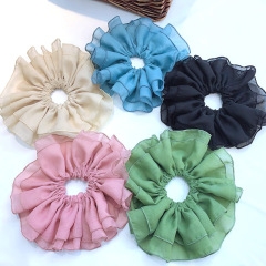 High quality temperament big size wave flower shape elastic hair scrunchies for women and girls High quality temperament big size wave flower shape elastic hair scrunchies for women and girls