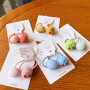 New Korean children's hair accessories candy color embroidery flowers ball elastic hair ring for little girl