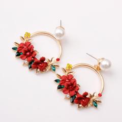 2020 Yiwu Wholesale New Arrival Korean Fashion Jewelry Flower Women Pearl Earrings
