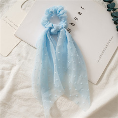 2020 spring and summer solid color large chiffon hair scrunchies for girls