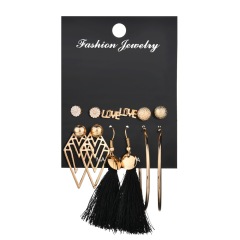 Bohemian new multi-piece tassel earrings flowers earrings jewelry wholesale