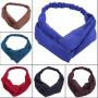Women's Cotton Elastic spa Washing headband yoga hair bands cross mixed colors headband
