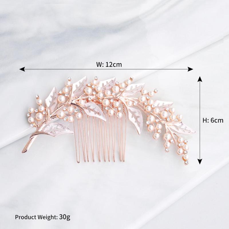 OEM Handmade rhinestone crystal hair band wedding make bridal hair comb