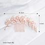 OEM Handmade rhinestone crystal hair band wedding make bridal hair comb