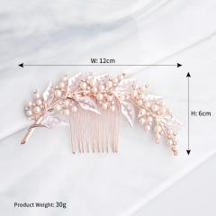 OEM Handmade rhinestone crystal hair band wedding make bridal hair comb