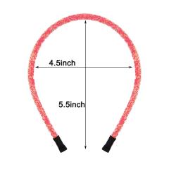 Cheap colorful simple polyester glitter bling Hairbands headbands