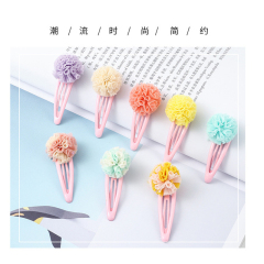 8pcs pink baby girls 3d flower metal hair accessories bb clip hairpin