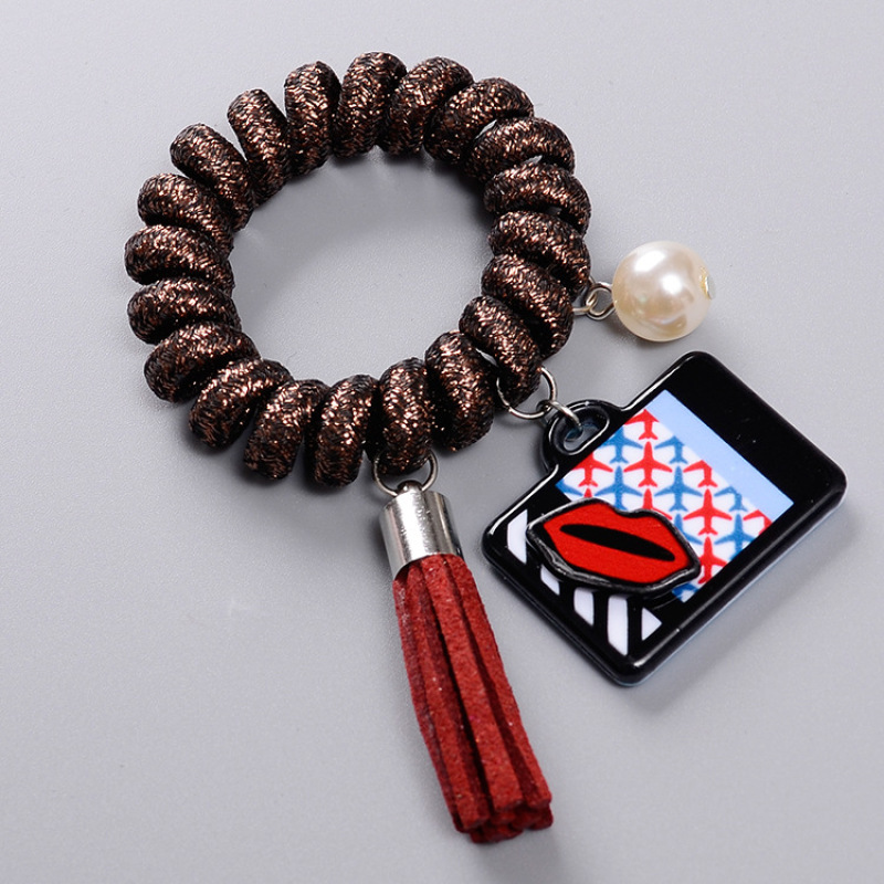 Tassel pearl Glitter sequin hair cord Accessories women Hair Coil Rings hair ties Tassel pearl Glitter sequin hair cord Accessories women Hair Coil Rings hair ties