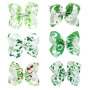 St.Patrick's Day babies green four-leaf clover bows knot hair clips for girls hair accessories