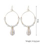2019 Fashion jewelry pearl sea shell large gold sterling silver earring hoop for women