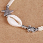 New Desgin gold shell and starfish women charm woven adjustable braided bracelet New Desgin gold shell and starfish women charm woven adjustable braided bracelet
