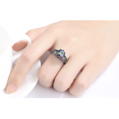 Fashionable high quality copper skull stainless steel punk style rings