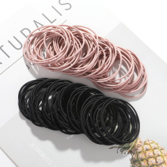 Factory directly sells korean wholesale cheap girls 2mm basic elastic seamless hair ties