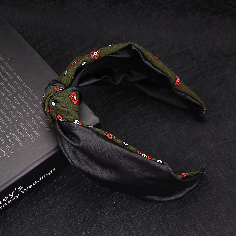 Women's Hair Accessories headband black Cross Knot rose flower hairband