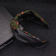 Women's Hair Accessories headband black Cross Knot rose flower hairband