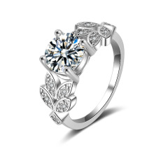 Newest Jewelry Shinny Round Cubic Ring Silver Plated Full Crystal Rings For Women Wedding Engagement Newest Jewelry Shinny Round Cubic Ring Silver Plated Full Crystal Rings For Women Wedding Engagement