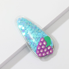Summer Hair Accessories Fashion Shinning Glitter fruit BB hair clip for girls