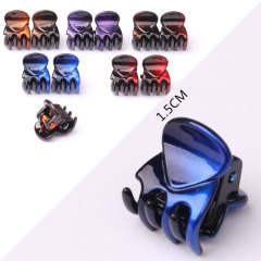 Fashion girls accessaries small acetate plastic resin mini hair claw clip for women