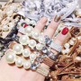 Victoria Simple hair Accessories hair cord crystal rhinestone pearl hair ties