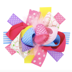 2020 Korean fancy multi-colored glitter top knot hairclip for girls hair accessories