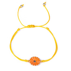 Handmade waterproof string sunflower adjustable braided rope bracelet Handmade waterproof string sunflower adjustable braided rope bracelet