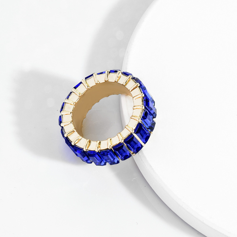 Fashion jewelry eternity mens women plated gold wedding engagement crystal rainbow rings