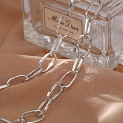 Creative retro punk style gold-color short thick alloy chain chocker necklace