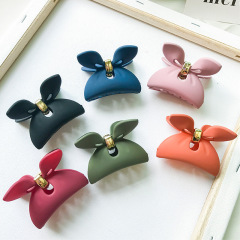 Solid colors vintage Hollow wedding metal Bow ladies Hair Claws headwear