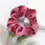 2020 Custom Women Hair Accessories Elastic Plain Color Velvet Hair Scrunchies
