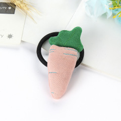 New creative cute kids girls expression smiley funny carrot rubber elastic hair ties