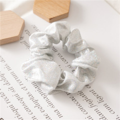 2020 spring new style cute small pu leather scrunchies hair ties for girls