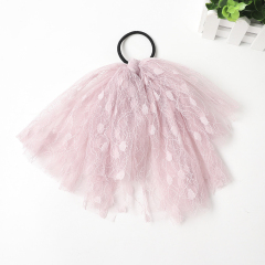 korean bulk custom Super fairy solid color ribbon elastic chouchou lace hair ties