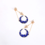 2019 Wholesale lovely silver gold half shape sailor moon star earring