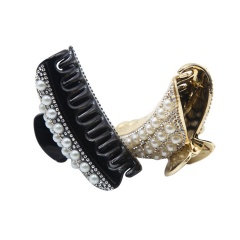 Chinese wholesale new headdress jewelry hair clip accessories diamond pearl lady large grab clips