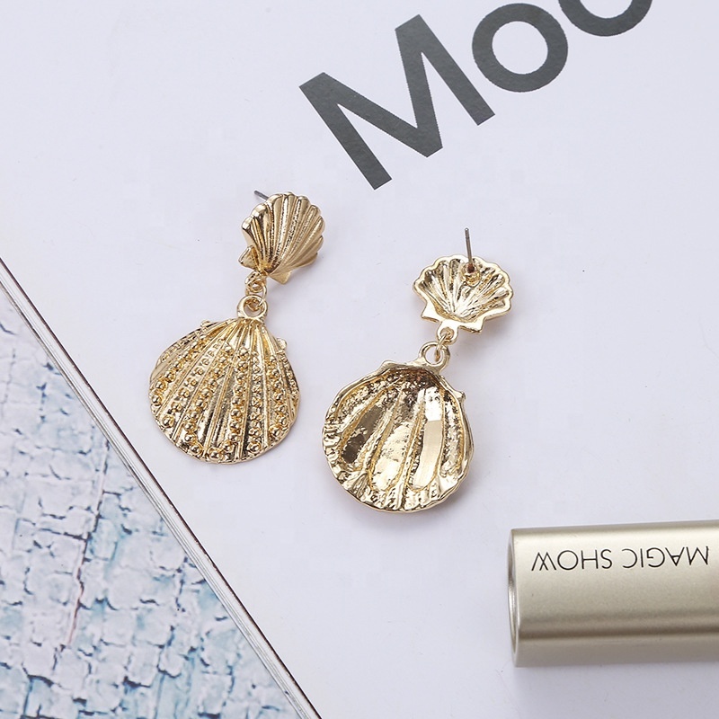 New arrival fashion 2020  lady elegant starfish shell earrings for famale